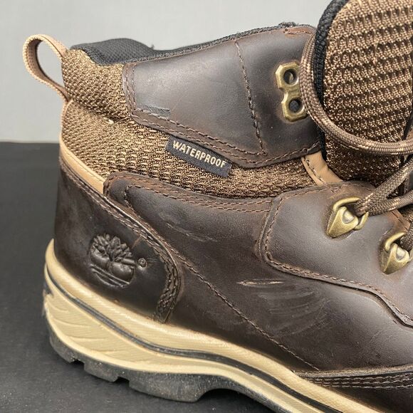 Timberland Waterproof Boys 6.5 Leather Boots Lace Up Hiking Brown 66961,Outdoor - Picture 6 of 9